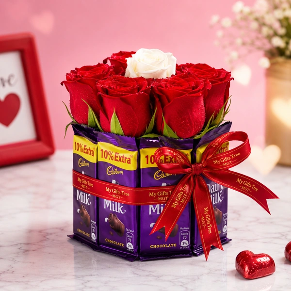 My Gifts Tree Dairy Milk Flower Vase