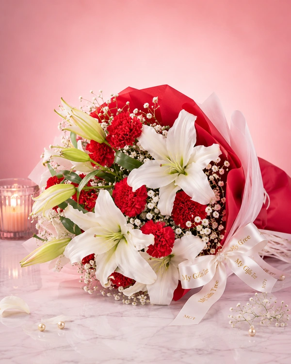 My Gifts Tree White red Combination