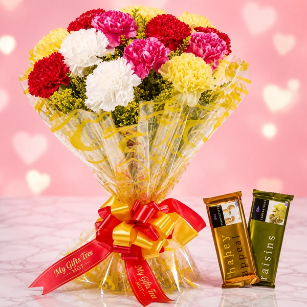 My Gifts Tree Choco Nation Chocolates With Carnations