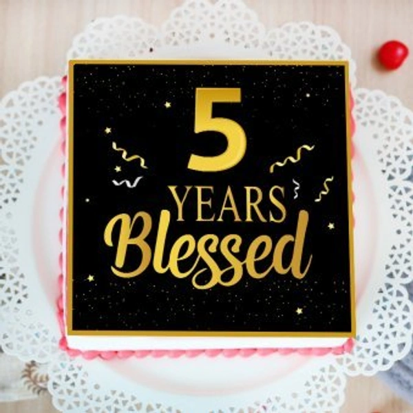 My Gifts Tree Blessed Anniversary Cake - 1.5 KG