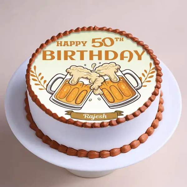 My Gifts Tree Cheers To Fifty Birthday Cake - 500 GM