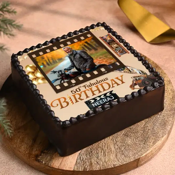 My Gifts Tree Cinematic Fiftyth Birthday Cake - 500 GM