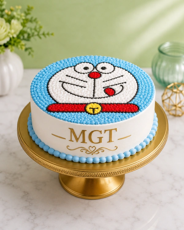 Doraemon Face Theme Birthday Cake - 1 KG