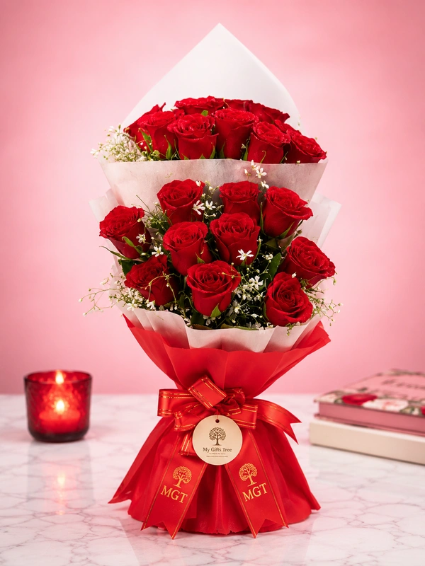 My Gifts Tree Double Romance Red Rose Bouquet