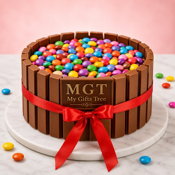 My Gifts Tree Kitkat Gems Cake