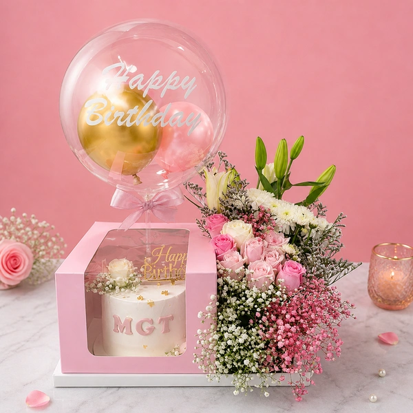 My Gifts Tree Pastel birthday Celebration On Marble - 1 KG