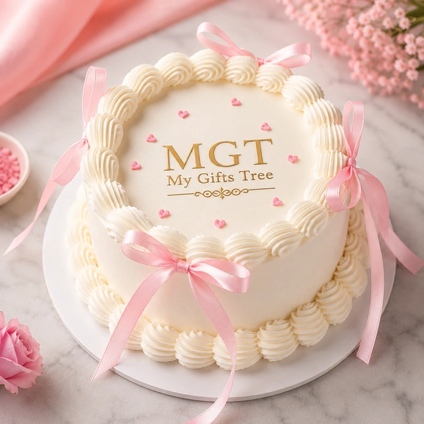 My Gifts Tree Pink Ribbon Cake