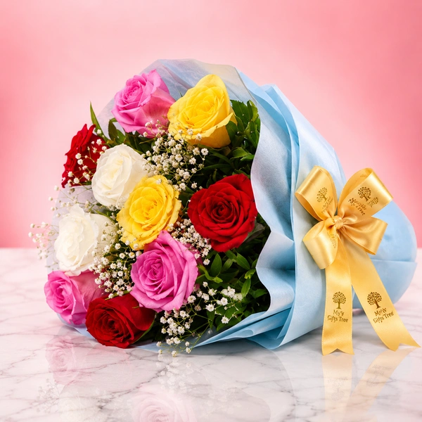 My Gifts Tree Rainbow Luxury Rose Bouquet