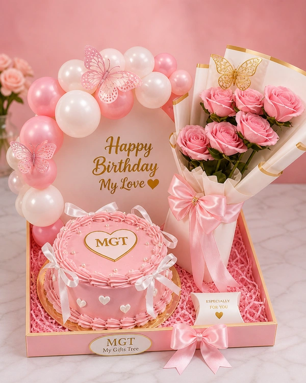 My Gifts Tree Romatic Birthday Gift Arrengment - 1 KG