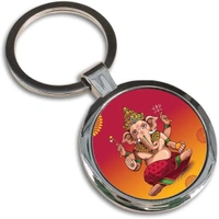 Round Metal Costomized Keychain Gift For, Friend,Birthday ,Anniversary Family-7x4 Cm