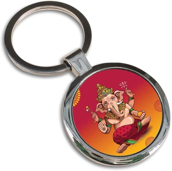 Round Metal Costomized Keychain Gift For, Friend,Birthday ,Anniversary Family-7x4 Cm