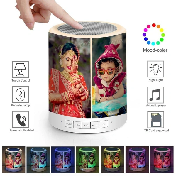 Bluetooth Speaker, Dimmable Color Night Light, Outdoor Table Lamp with Smart Touch Control, Best Gift for Men Women Teens Kids Children Sleeping