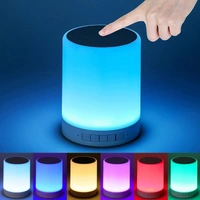 Bluetooth Speaker, Dimmable Color Night Light, Outdoor Table Lamp with Smart Touch Control, Best Gift for Men Women Teens Kids Children Sleeping