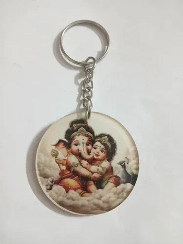 Acrylic Costomized Keychain Best Gift Birthday anniversary Mother Father Gift - 5cm 5cm