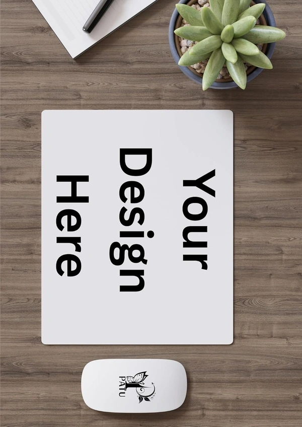 Customized/Personalized On Rubber Base Mat Finish Mouse Pad for PC/Laptop - (Your Own Logo, Text Or Photo)