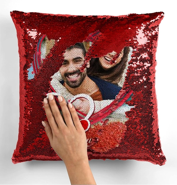 Personalised Magical Photo Cushion For Gifting On Anniversary Birthday Size :- 12X12 Inch