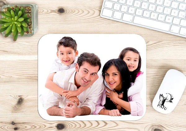 Customized/Personalized On Rubber Base Mat Finish Mouse Pad for PC/Laptop - (Your Own Logo, Text Or Photo)