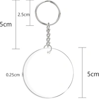 Acrylic Costomized Keychain Best Gift Birthday anniversary Mother Father Gift - 5cm 5cm