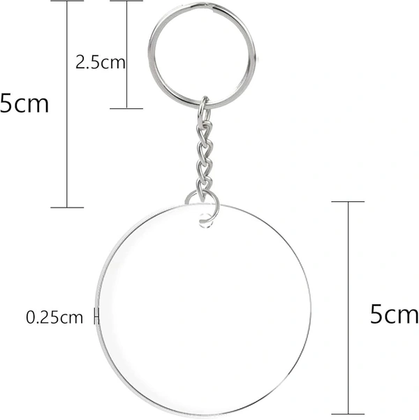 Acrylic Costomized Keychain Best Gift Birthday anniversary Mother Father Gift - 5cm 5cm