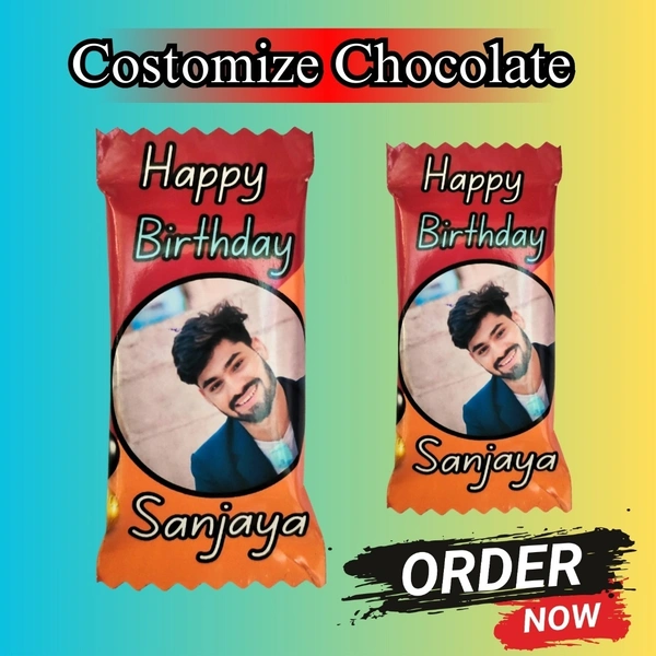 Chocolates Birthday Gift, Customized Personalized Chocolate Large Bar + Label specially for your Love, girlfriend, boyfriend, husband, wife, mother, father, grandparents