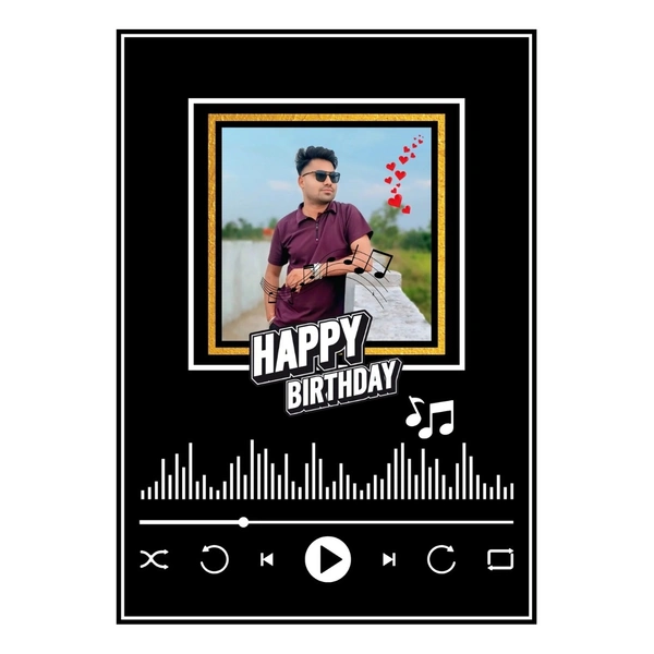 Costomized Music Photo Frame Birthday Anniversary Special Gift