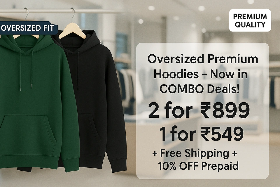 Winter Essential Combo – 2 Hoodies @ ₹899!