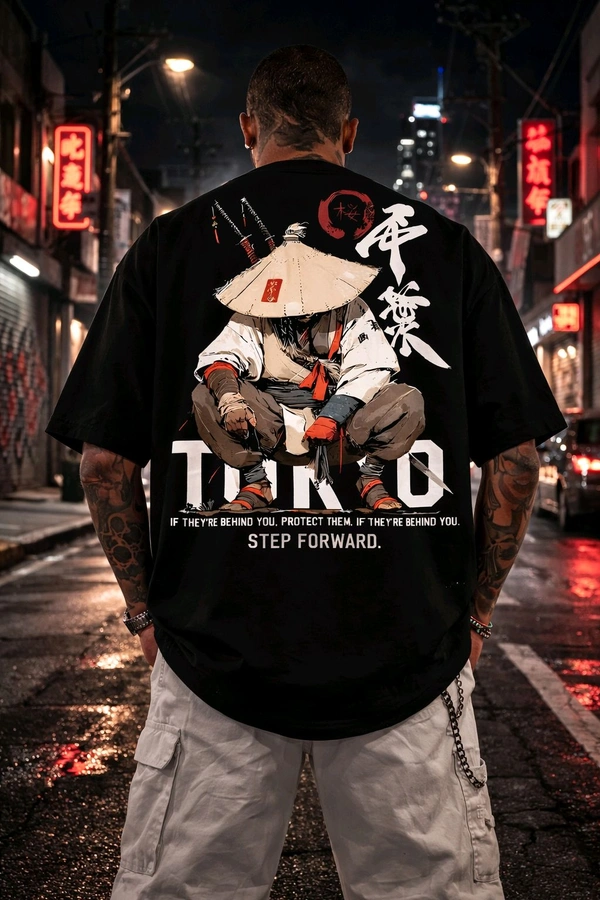 Oversized Tokyo Print T Shirt For Unisex| 240 GSM | Premium Cotton - S-38