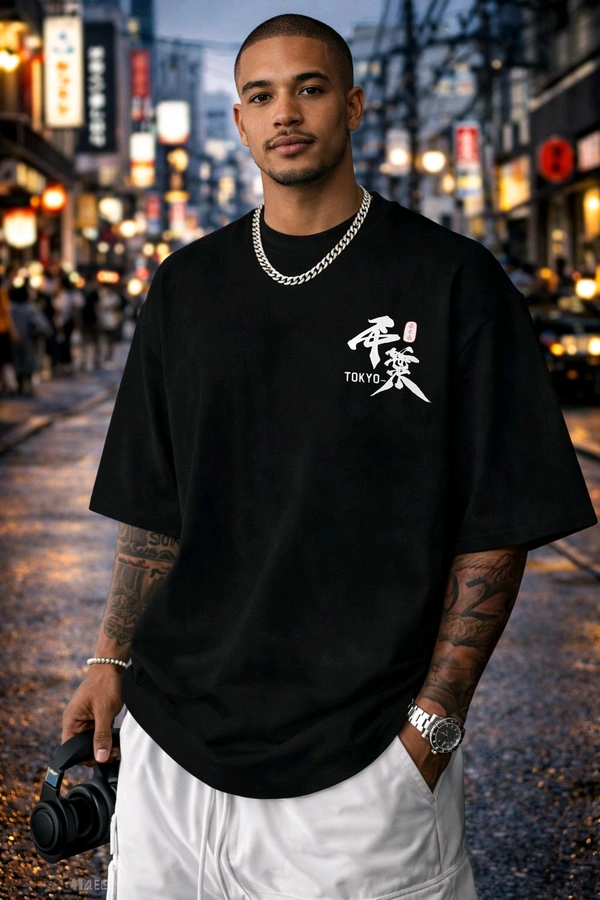 Oversized Tokyo Print T Shirt For Unisex| 240 GSM | Premium Cotton - S-38