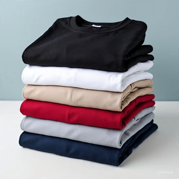 Classic Solid Cotton Regular T-Shirt Pack of 6 - XL-42