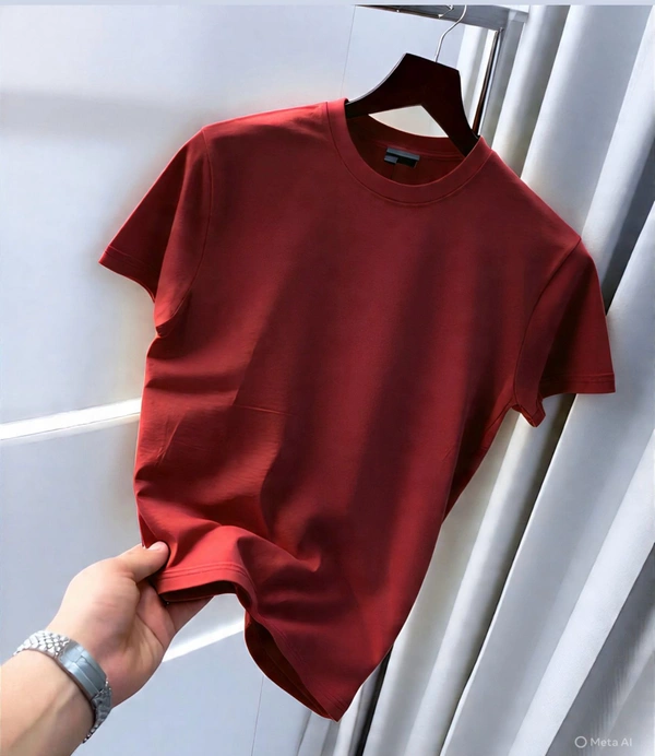 Classic Solid Cotton Regular T-Shirt - XL-42