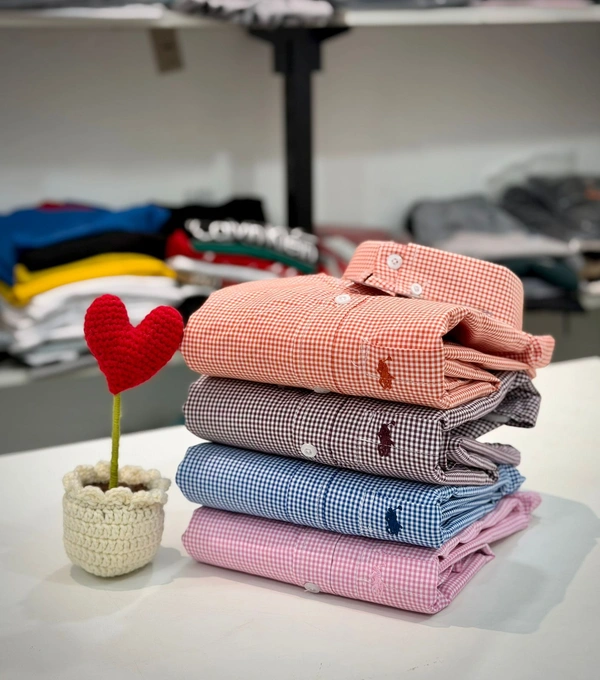 TUS (Pack of 4) Regular Fit Cotton Micro Checks Shirt | The Unity Style - L-40