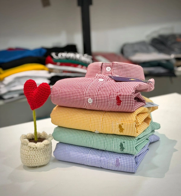 TUS (Pack of 4) Regular Fit Cotton Micro Checks Shirt | The Unity Style - L-40
