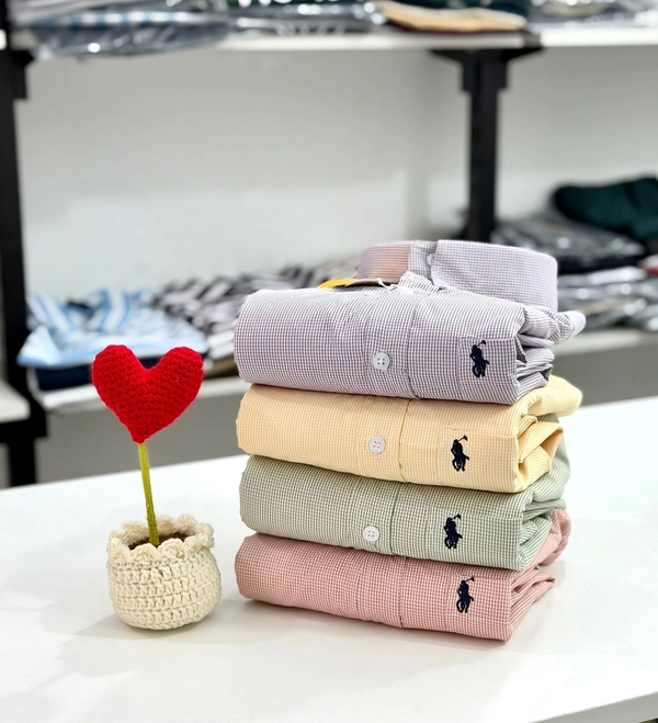 TUS (Pack of 4) Regular Fit Cotton Mini Checks Shirt | The Unity Style - L-40