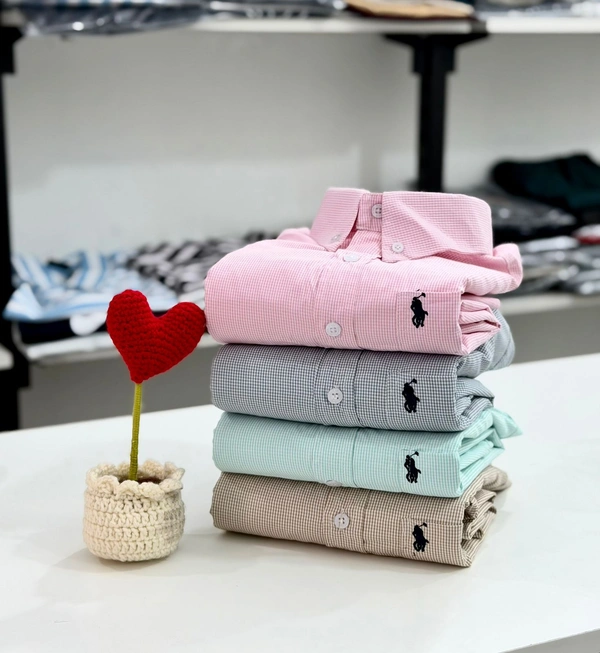 TUS (Pack of 4) Regular Fit Cotton Mini Checks Shirt | The Unity Style - L-40