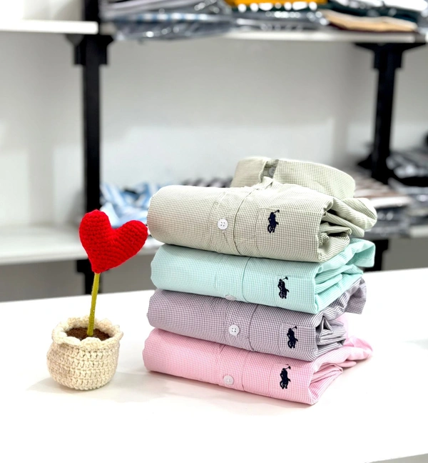 TUS (Pack of 4) Regular Fit Cotton Mini Checks Shirt | The Unity Style - L-40