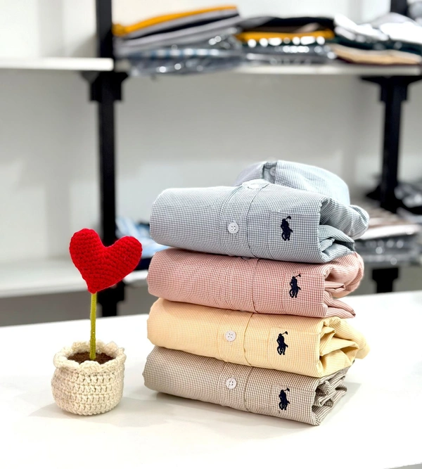 TUS (Pack of 4) Regular Fit Cotton Mini Checks Shirt | The Unity Style - L-40