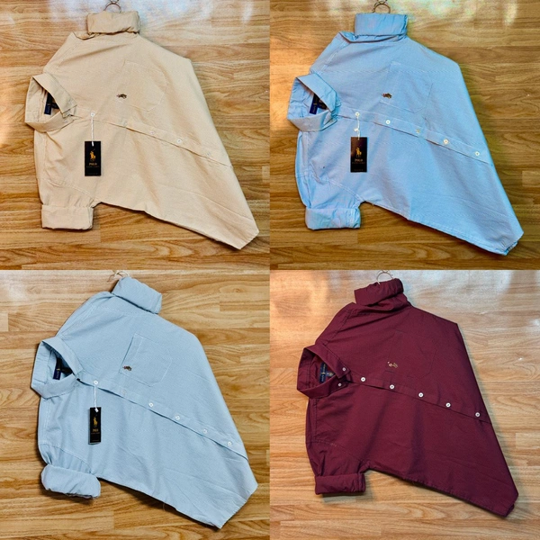 The Unity Style RL POLO Shirt Regular fit Checkd Formal Shirt (Pack Of 4) - L-40