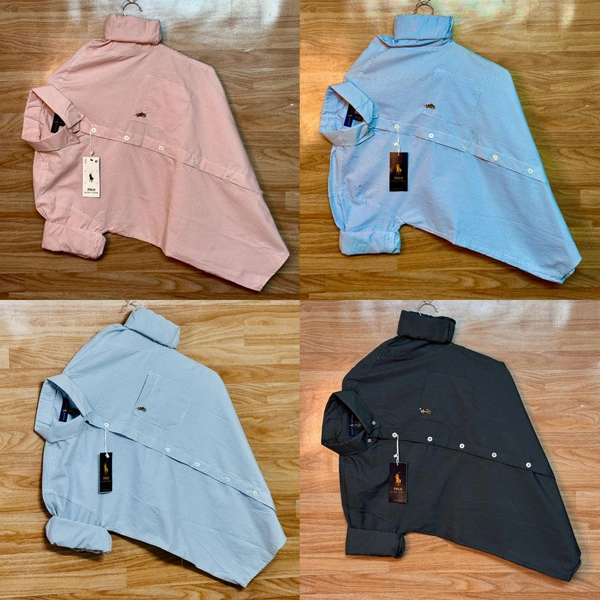 The Unity Style RL POLO Shirt Regular fit Checkd Formal Shirt (Pack Of 4) - L-40