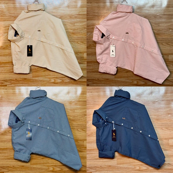 The Unity Style RL POLO Shirt Regular fit Checkd Formal Shirt (Pack Of 4) - L-40