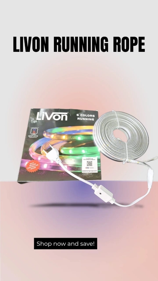LIVON 6 COLOURS RUNNING ROPE