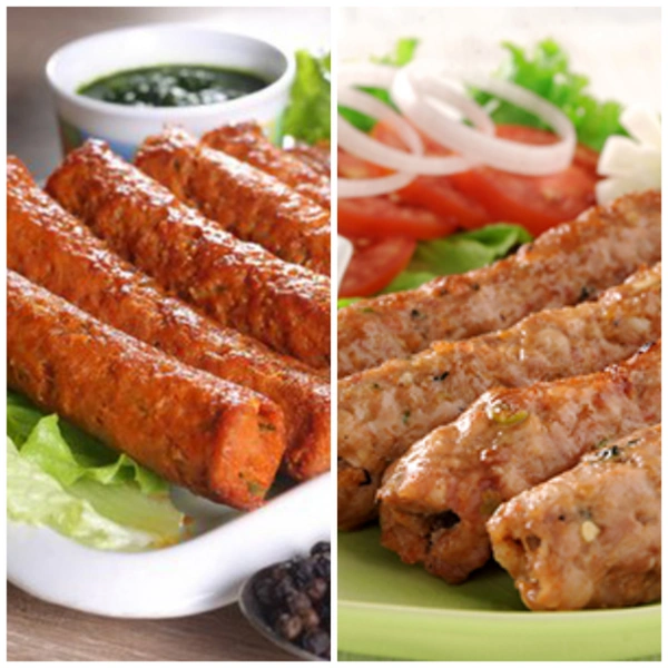 Malai Seekh Kebabs + Tandoori Seekh (500 Gms -1 Box)