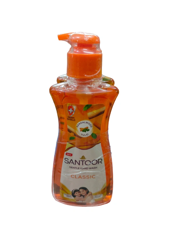 Santoor Hand Wash Liquid 200mlx2 - Sandalwood Tulsi