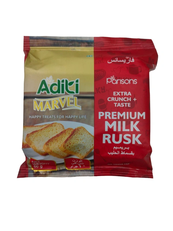 Aditi Parisons Rusk 60g - Premium Milk