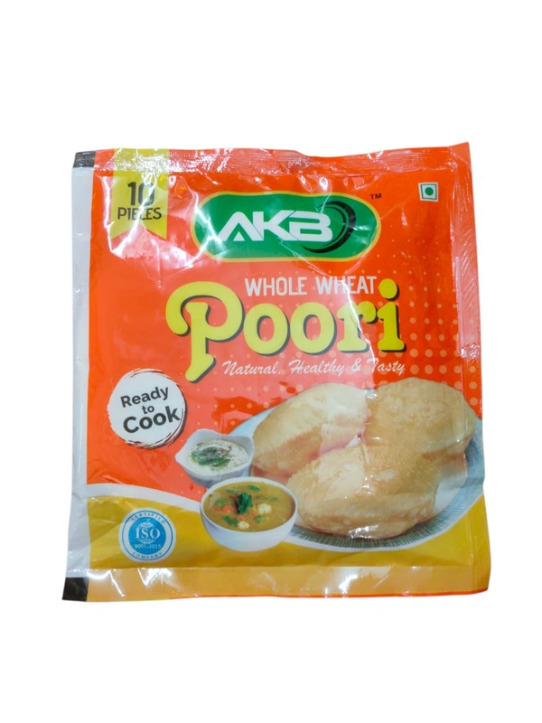AKB Wheat Poori Ready To Cook - 10pc