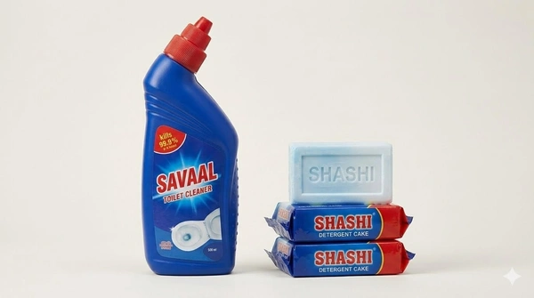 Savaal Captain Toilet Cleaner 500ml with Free Shashi Bar 250g - 1Pc