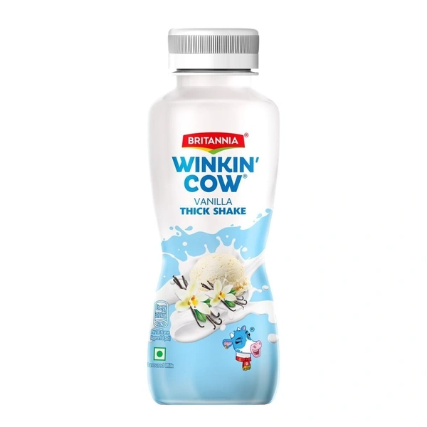 Britannia Winkin Cow Milkshake, 180 ml - Vanilla