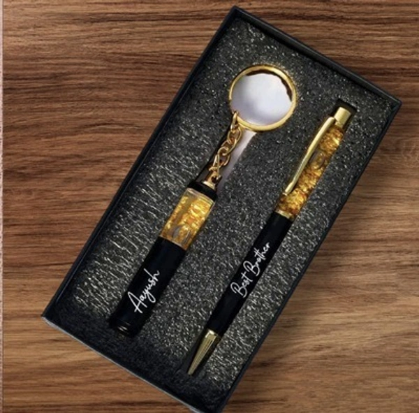 GOLD ZARI Pen + Keychain