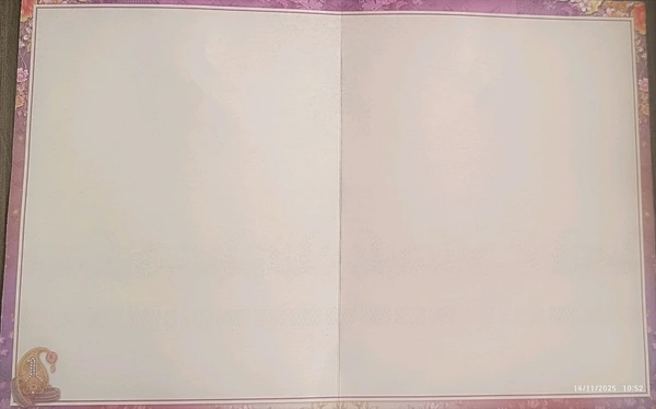 Fancy Wedding Card - 8x10.5, Multicolor