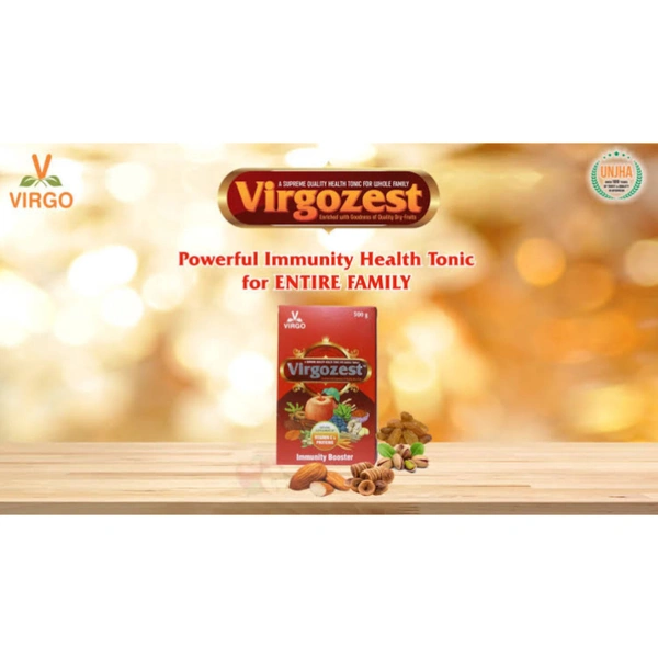 VIRGO UAP PHARMA VIRGOZEST वर्गोजेस्ट ड्राईफ्रूट्स च्यवनप्राश (Free Gift Inside) - 500gm
