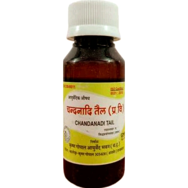 KRISHNA GOPAL AYURVED BHAWAN, KALERA CHANDANADI TAIL चंदनादि तेल (प्र. वि.) - 50ml